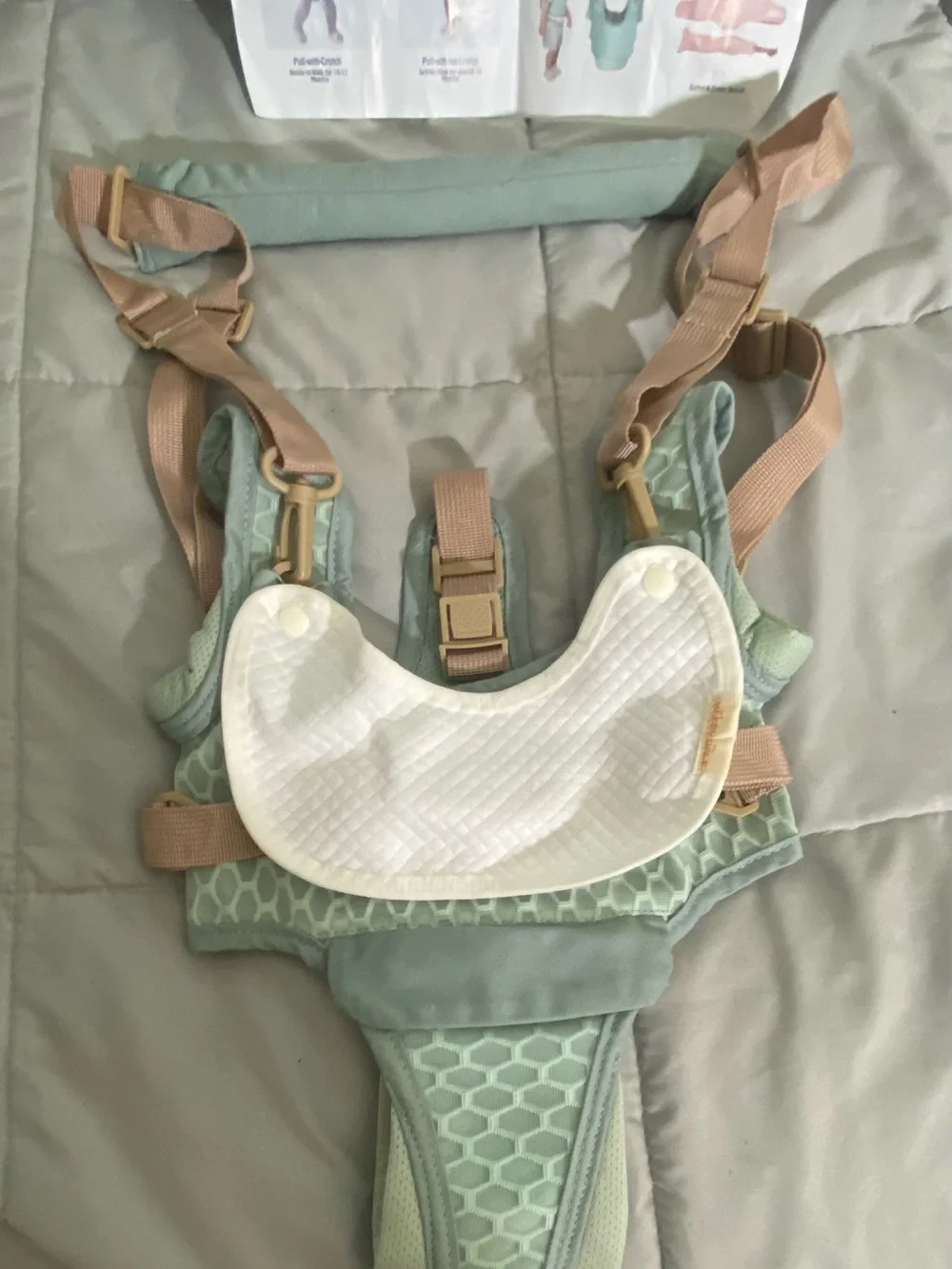 NWT Happy Walk 4-in-1 Baby Walking Harness Assistant Mint Green Tan